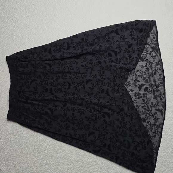 1499 NWT Disturbia Faustina Flocked Chiffon Mock Wrap Midaxi Skirt US 8 - Picture 3 of 8